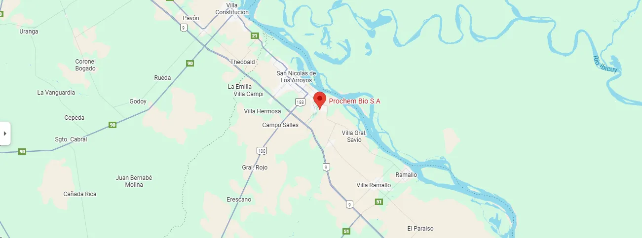 Ubicación de Prochem Bio S.A. en el mapa