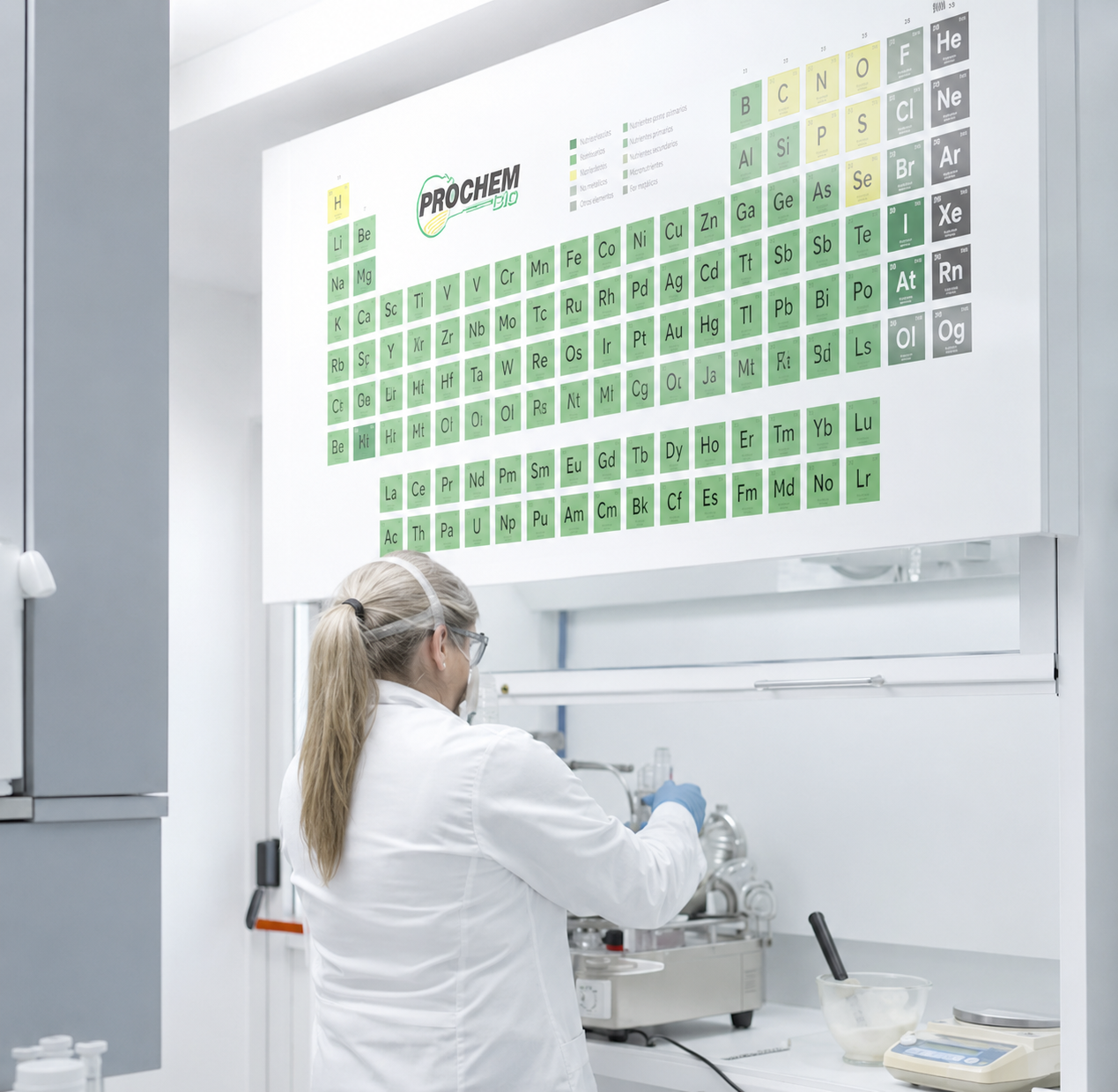 Formulación en laboratorio con tabla periódica Prochem Bio