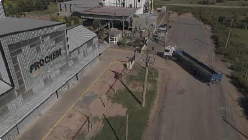 Vista aérea de la planta industrial de Prochem Bio